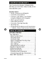 Preview for 2 page of Calculated Industries Construction Master 5 4050 Pocket Reference Manual