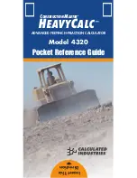 Calculated Industries Construction
Master HeavyCalc 4320 Pocket Reference Manual preview