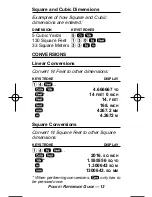 Предварительный просмотр 14 страницы Calculated Industries Construction
Master HeavyCalc 4320 Pocket Reference Manual