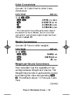 Preview for 15 page of Calculated Industries Construction
Master HeavyCalc 4320 Pocket Reference Manual