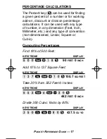 Preview for 18 page of Calculated Industries Construction
Master HeavyCalc 4320 Pocket Reference Manual