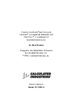 Предварительный просмотр 56 страницы Calculated Industries Construction Master HeavyCalc User Manual