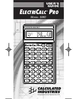 Calculated Industries ElectriCalc Pro 5060 User Manual preview