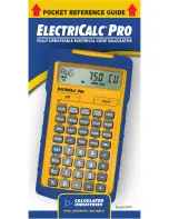 Preview for 1 page of Calculated Industries ElectriCalc Pro Pocket Reference Manual