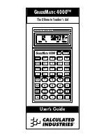 Предварительный просмотр 1 страницы Calculated Industries GradeMatic 4000 User Manual