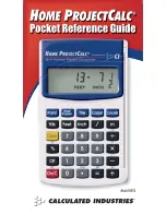 Calculated Industries Home ProjectCalc Reference Manual preview