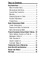 Preview for 2 page of Calculated Industries Home ProjectCalc Reference Manual