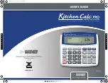 Calculated Industries Kitchen Calc PRO Master Chef's Edition 8305 User Manual preview