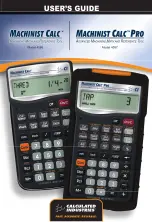 Calculated Industries Machinist Calc 4086 User Manual preview