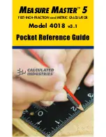 Calculated Industries Measure Master 4018 Pocket Reference Manual preview