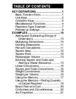 Предварительный просмотр 3 страницы Calculated Industries Measure Master 4018 Pocket Reference Manual