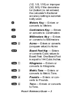 Предварительный просмотр 7 страницы Calculated Industries Measure Master 4018 Pocket Reference Manual