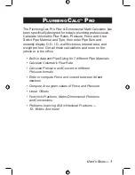 Preview for 3 page of Calculated Industries PlumbingCalc Pro User Manual