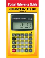 Preview for 1 page of Calculated Industries PROJECTCALC CLASSIC 8503 Pocket Reference Manual