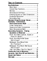 Предварительный просмотр 2 страницы Calculated Industries PROJECTCALC CLASSIC 8503 Pocket Reference Manual