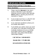 Preview for 16 page of Calculated Industries PROJECTCALC CLASSIC 8503 Pocket Reference Manual