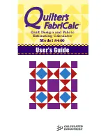 Preview for 1 page of Calculated Industries Quilter's FabriCalc 8400 User Manual