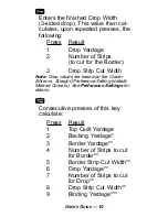 Preview for 14 page of Calculated Industries Quilter's FabriCalc 8400 User Manual