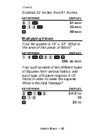 Preview for 56 page of Calculated Industries Quilter's FabriCalc 8400 User Manual