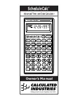 Calculated Industries ScheduleCalc Owner'S Manual preview