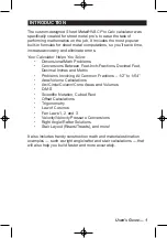 Preview for 2 page of Calculated Industries Sheet Metal/HVAC Pro Calc User Manual