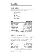 Preview for 20 page of Calculated Industries Time Master II User Manual