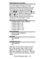 Preview for 16 page of Calculated Industries ULTRA MEASURE MASTER 8020 Pocket Reference Manual