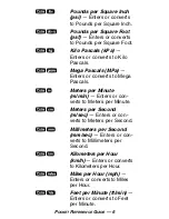 Предварительный просмотр 10 страницы Calculated Industries ULTRA MEASURE MASTER 8025 Pocket Reference Manual