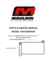 Preview for 1 page of Calder Brothers MAULDIN 1450 Installation And Parts & Service Manual