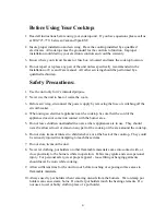 Preview for 5 page of Caldera CMT364 Use And Care Manual