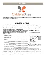 Предварительный просмотр 2 страницы Caldera Makena Owner'S Manual