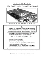 Caldera The Touch GT305 Use And Care Manual preview