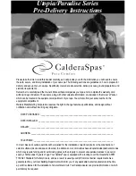 CalderaSpas Utopia Series Cantabria Pre-Delivery Instructions preview