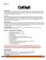 Preview for 5 page of CalDigit HDPro User Manual