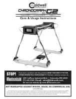 Preview for 1 page of Caldwell Chronograph G2 Usage Instruction