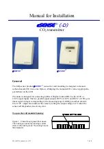 Предварительный просмотр 1 страницы CALECTRO eSENSE Manual For Installation