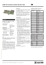 CALECTRO IOMB-TCP/IP Installation Instructions preview