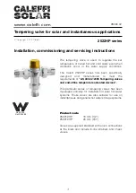 Preview for 1 page of Caleffi solar 2522HP Series Installation, Commissioning And Servicing Instructions