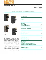 Caleffi solar 279 series Installation And Commissioning Manual предпросмотр