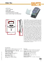 Preview for 3 page of Caleffi solar iSolar WMZ Manual