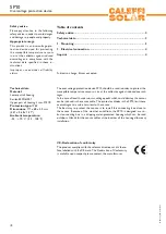 Preview for 2 page of Caleffi solar SP10 Manual