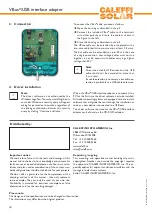 Предварительный просмотр 4 страницы Caleffi solar VBus Mounting, Connection, Installation