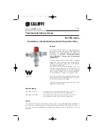 Preview for 1 page of CALEFFI 521312TM Installation, Commissioning And Servicing Instructions