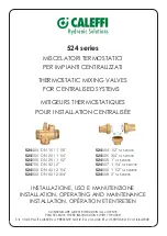 CALEFFI 524 Series Installation, Operating And Maintenance предпросмотр