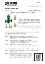 CALEFFI DISCAL NA551 Series Installation, Commissioning And Servicing Instructions preview