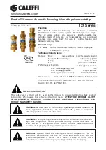 CALEFFI FlowCal 127 Series Manual предпросмотр