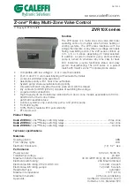 Предварительный просмотр 1 страницы CALEFFI Z-one ZVR10 Series Manual