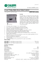 CALEFFI Z-one ZVR103 Manual preview