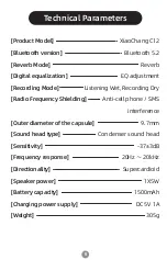 Preview for 9 page of CALF C12 User Manual