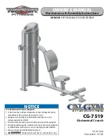 CalGym CG-7519 CalGym Owner'S Manual preview